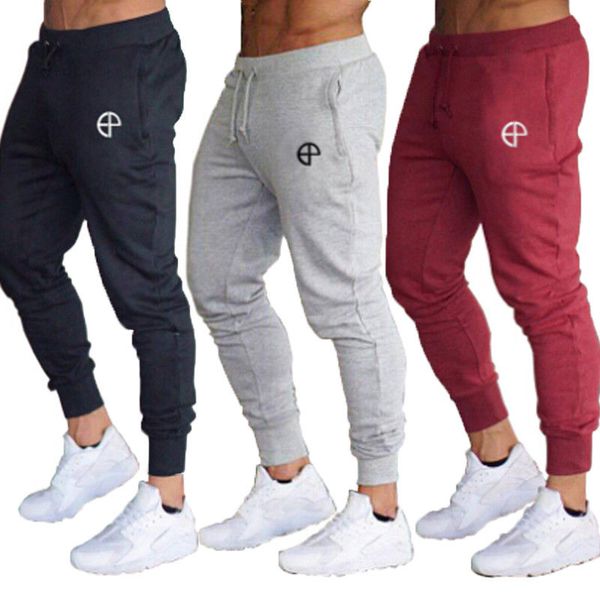 

2019 men's slim fit bottoms skinny jogging joggers sweat pants trousers casual soft male costume clothes summer spring new hot, Black