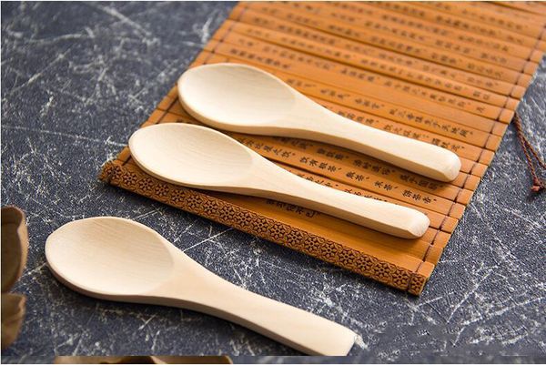 

wooden jam spoon baby honey spoon small coffee soup spoon new delicate kitchen using condiment scoop eco an2796