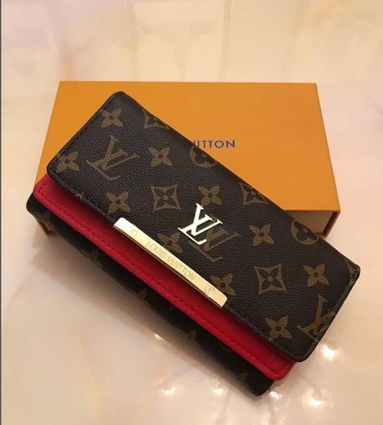 

women brand wallet 2020 new women leather with wallets for men purse luxury designers brand men wallets, Red;black