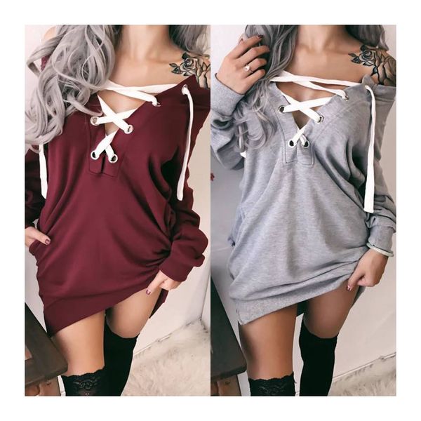 

women long sweater with long sleeve fashion stylish lace up autumn winter luxury clothes for womens s-xxl 2020 winter sexy, Black