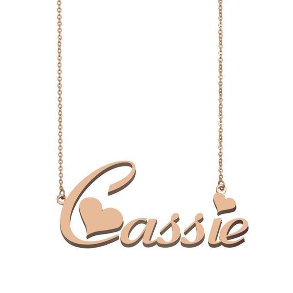 

cassie name necklace friends birthday wedding christmas mother days gift, Silver
