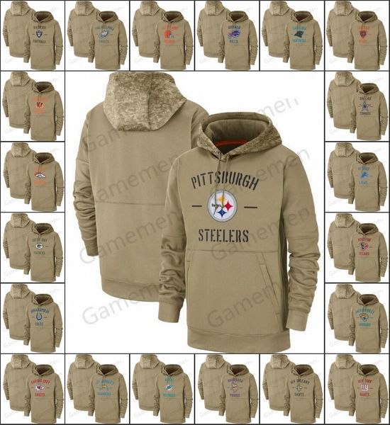 

2019 salute to service sideline therma pullover tan hoodie men 32 team football s--3xl los angeles kansas jacksonville, Blue;black
