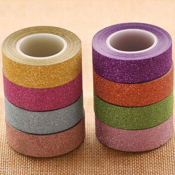 

new arrival adhesive silver golden glitter washi tape scrapbooking christmas party kawaii cute decorative paper crafts 2016 sale