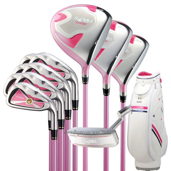 

2019 new women golf club honma u100 complete et of club golf wood iron putter golf et club graphite haft ang headcover hipping