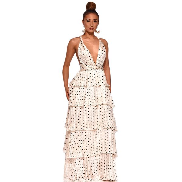 green and white polka dot dress