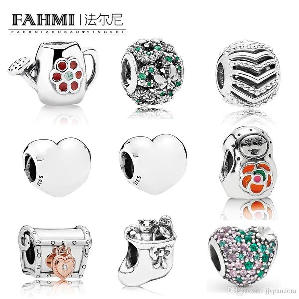 

100% 925 sterling silver club matryoshka doll christmas socks holiday wreath glamour fashion wish lucky four leaf heart women charm beads, Black