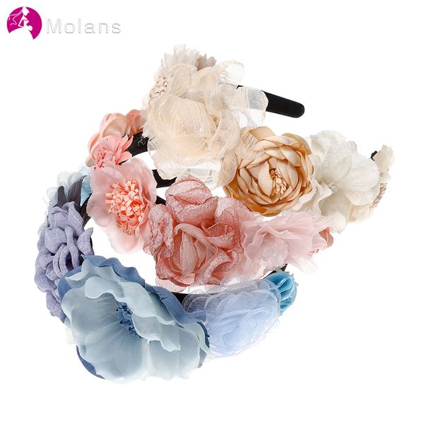 

molans bohemia women fashion flower headband bride wedding party headhoop ladies girl headdress headwear hair accessories