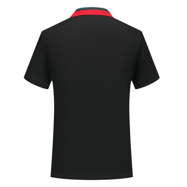 

half sleeve black sd chongfu 899017new mercerized cotton striped collar short-sleeved polo shirt men and women youth lapel polo shirt