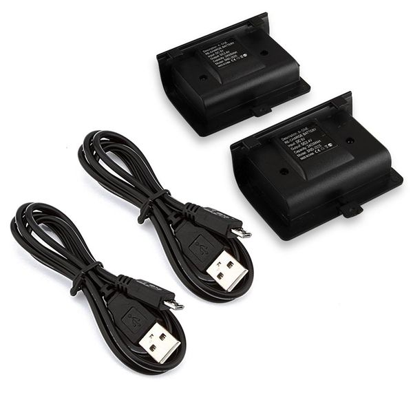 

2pcs 2400mah rechargeable backup battery pack for xbox one battery with usb charging cable charging kit for xbox one controller
