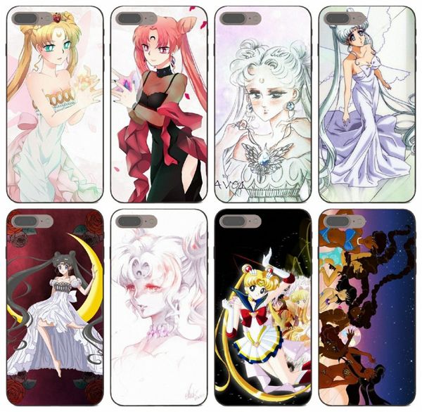 

[tongtrade] sailor moon black skin case for iphone 11 pro max x xs 8s 8 7s 7 6s 6 galaxy core 8262 prime huawei y5 prime lg k8 fashion case