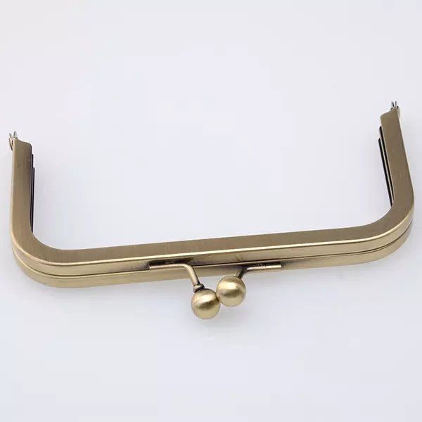 

25cm ball clasp frame , brass purse frame without loops, Black