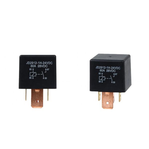

2 pieces jd2912-1h-24vdc car dc28v 80a 4pin changeover switch spdt relays