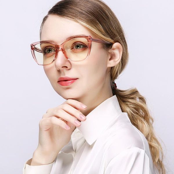 

2020 new women's tr pin anti-blue light mirror spring cp flat mirror full frame anti-radiation computer glasses anti-fatigue, White;black