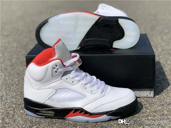 

hottest воздуха аутентичные 5 огонь красный ретро баскетбольной обуви белый черный 3m reflective the last dance men спорт кроссовки da1911-1