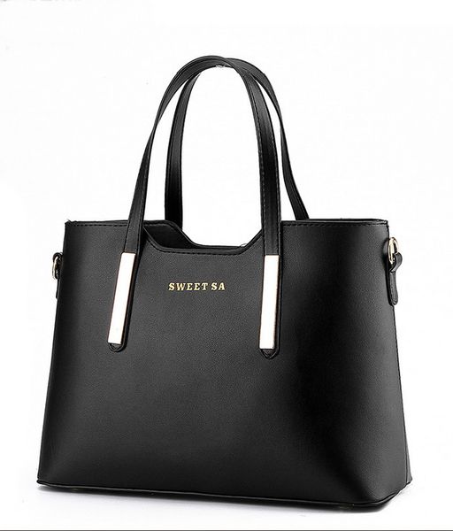 plain black handbag