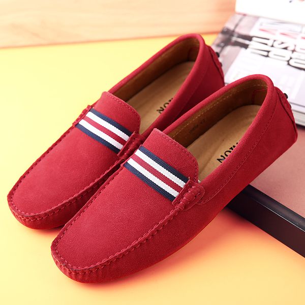 

cimim brand new business casual driving lazy shoes fashion large size flat leather shoes comfortable office men luxury loafers, Black