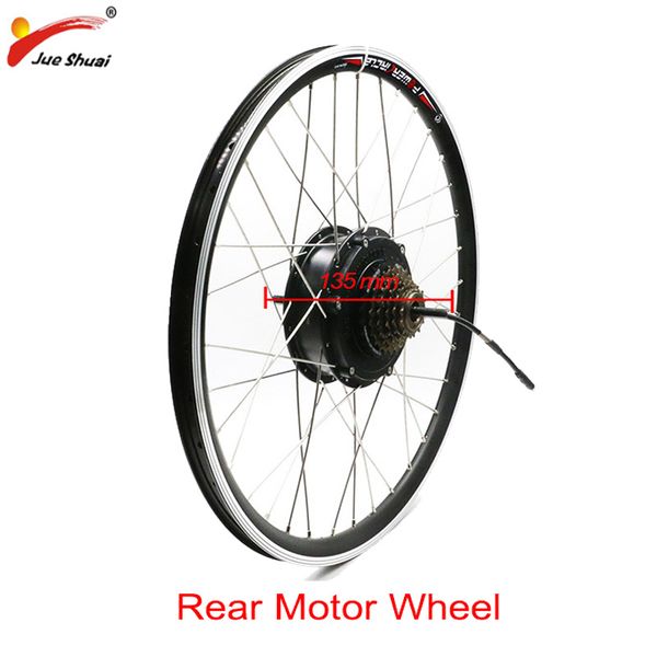 

js rear motor wheel 36v/48v 250w350w500w heel 6/7 speed suit for both v/disc brake brushless hub motor bicicleta electrica