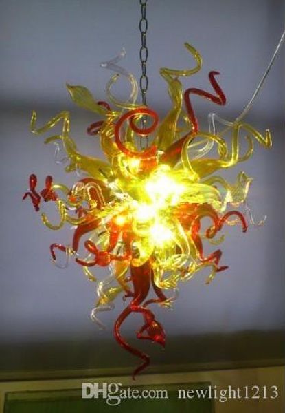 

110/220v ac led pretty lighting for bar hall restaurant hand blown glass art chandelier