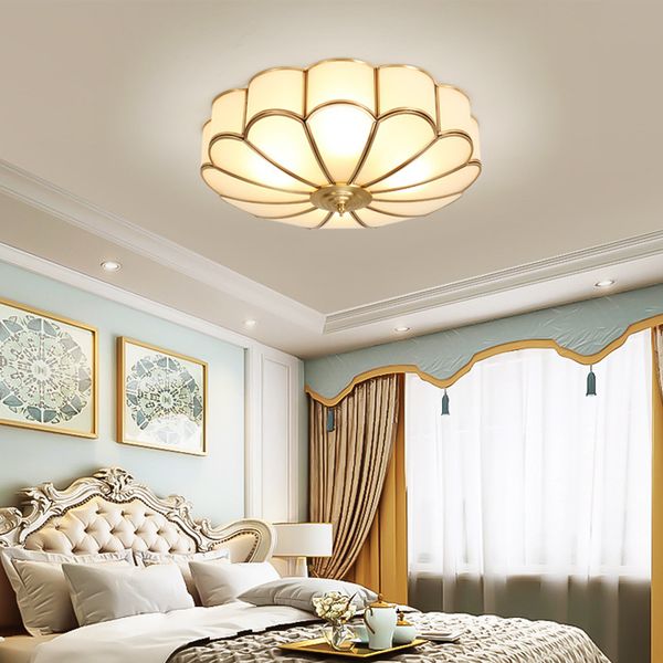 

vintage led ceiling lights creative copper luxury elegant flower ceiling lamps ceiling lighting for living room bedroom l corridor aisle