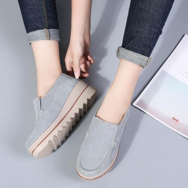 

genuine leather lady comfort casual dress shoe sport sneaker casual leather shoes personality womens hiking trail walking, Black