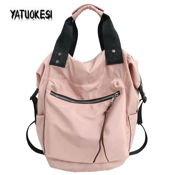 

yatuokesi new men women shoulder nylon casual backpack rucksack school travel lapbackpacks school bag mochilas mujer 2020