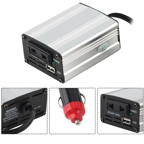 

portable car vehicle 12v dc to ac power inverter practical converter mini transformer car charger 300w xya100 for truck hot