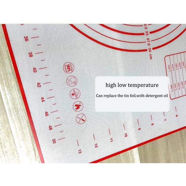 

silicone fiberglass baking sheet rolling dough pastry cakes bakeware liner pad mat oven pasta cooking tools 60x40cm tp89
