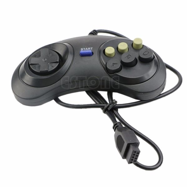 

6 button wired controller pad gamepad for sega mega drive md genesis