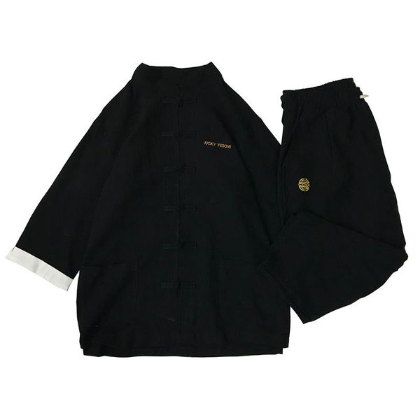 

2020 тан костюм мужского китайского стиля большого размер хань костюм мужского античное белье семь рукава куртка китайский колета, Black;brown