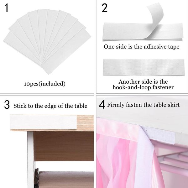 

adeeing colour mixture rag table skirt for party decoration