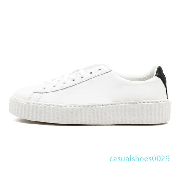 

12019s fenty creeper rihanna женщины basket платформа повседневная обувь velvet cracked кожа замша mens черный белый красный зеленый вскольз, Black