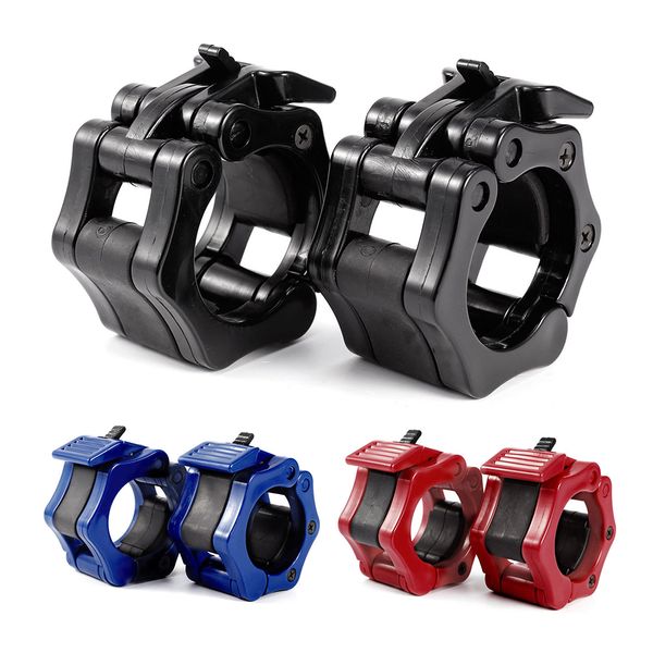 

1 pair weights for fitness gym equipment spinlock collars clamp adjustable dumbbell bar lifting spin lock new 3 colors portable