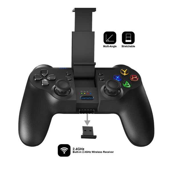 

gamesir t1s bluetooth игровой контроллер беспроводной геймпад джойстик с 3,5 - 6-дюймовый держатель телефона для android / windows / vr / tv