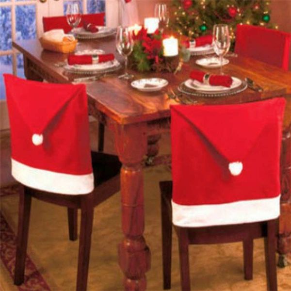 

non-woven christmas chair set restaurant l chair cover hat set #2n9