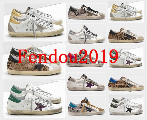 

Италия бренд Золотой Гусь суперзвезда многоцветный каблук дизайнер кроссовки мужские/женщин классический белый делать-старые грязные ботинки Повседневная обувь размер 35-45