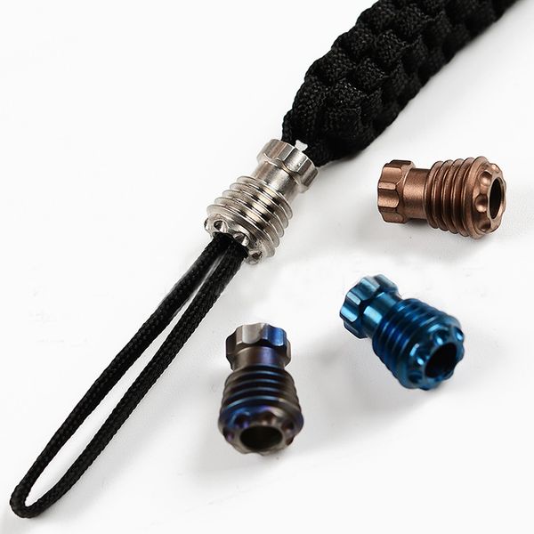 

1pcs random tc4 titanium alloy knife beads paracord umbrella rope cord pendant