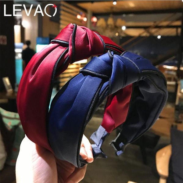 

hair accessories levao cross knotted headbands simple satin head wrap hairbands elegant hoop band bezel for women