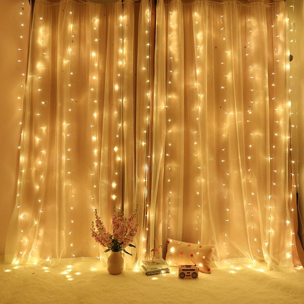 

3 m x 3 m 300 led curtain lights christmas decorations for home string light led garland new year party decor navidad 2019 natal