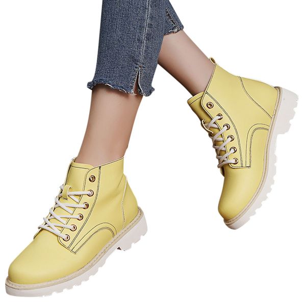 

european style contracted tide girl boots woman british style youth boots martin autumn winter 2019 new high-heeled shoes, Black