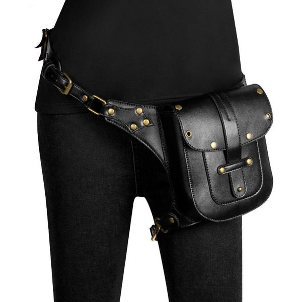 

vintage steampunk bag steam punk retro rock gothic retro bag goth shoulder waist bags packs victorian style women men leg e3