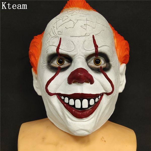 

2019 нового стивена кинга это pennywise маска латекс хэллоуин страшные косплей клоун партии маска prop хэллоуин страшные маски клоуна