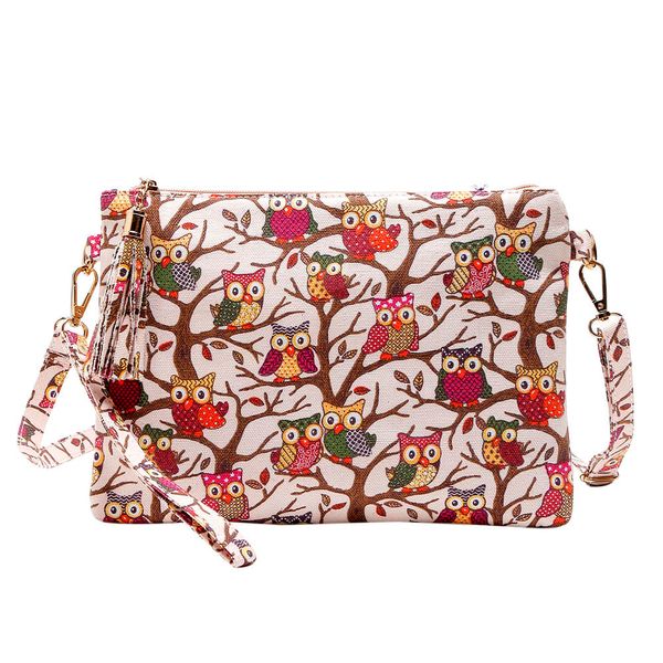 

new printing owl tote bags women shoulder bag small bags for women handbags postman package damen taschen#25