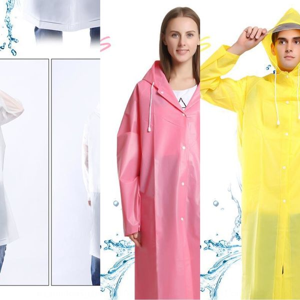 

eumj4 conjoined eva non-disposable thickened raincoat outdoor hiking transparent poncho conjoined eva non-disposable thickened c, Red;brown