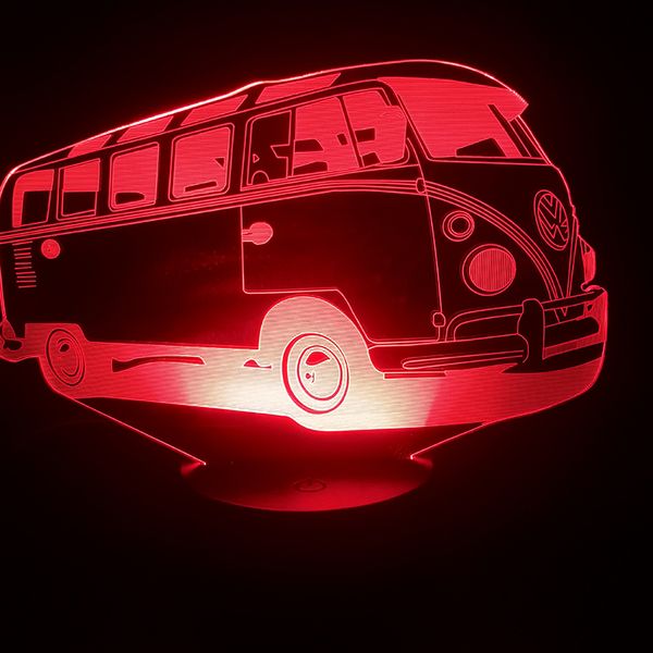 

3d lamp the traffic tools bus pretty gift for birthday present bright base battery powered dropship usb led night light lamp