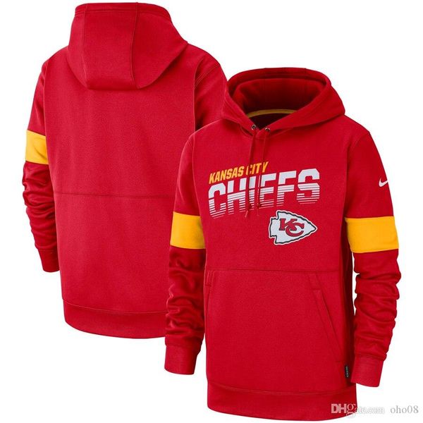 

new mens kansas city chiefs authentic sweatshirt vintage sideline team performance pullover hoodie, Blue;black