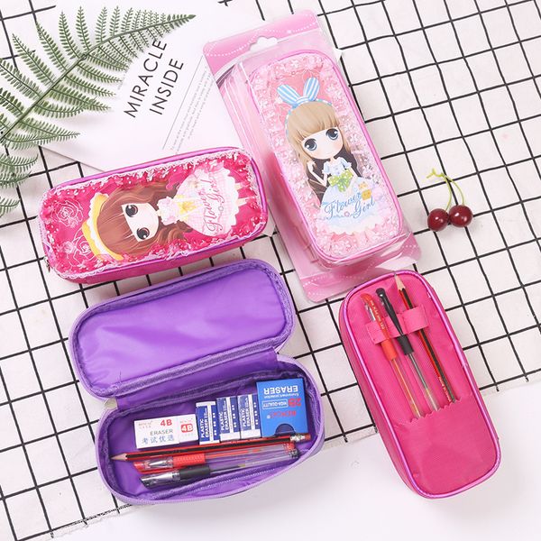 

girls pencil case large capacity cute pink school kawaii for pen box kalem kutusu pennenzak plumier scolaire fille estojo escola