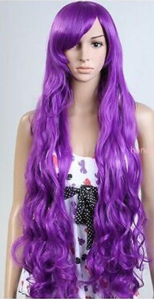 Wig Women Long Curly Wavy 100cm Healthy Hair Dark Purple Cosplay Costume Wig A Wig Man Wig From Wig58587 27 62 Dhgate Com