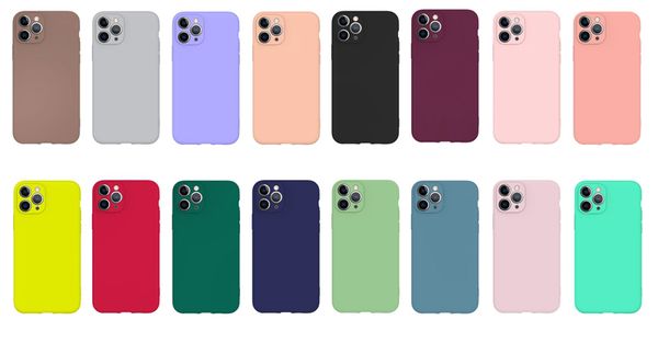 

colorful soft tpu case for iphone 11 pro max xr 6.1 xs max 6.5 x xs 8 7 6 6s matte slim ultra thin plain luxury back gel phone cover coque
