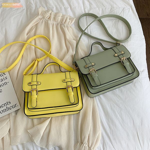 

new 2020 candy hasp color women messenger bag yellow cute girl school crossbody bag small square teenagers shoulder bag handbag sac