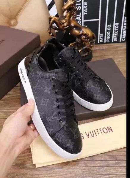 

low sneakers men letter canvas shoes walking sports trainers tiger men casual shoes no box, Black